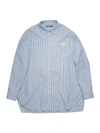 ACNE STUDIOS Face Blue And White Striped Collared Shirt,CB0021