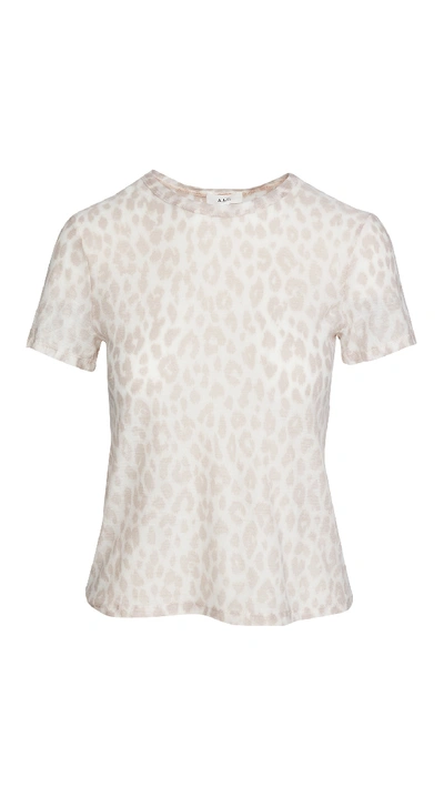 A.l.c Bambina Leopard Print Tissue T-shirt In Beige