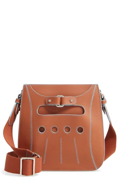 Perrin Cabbie Leather Crossbody Bag In Jungle