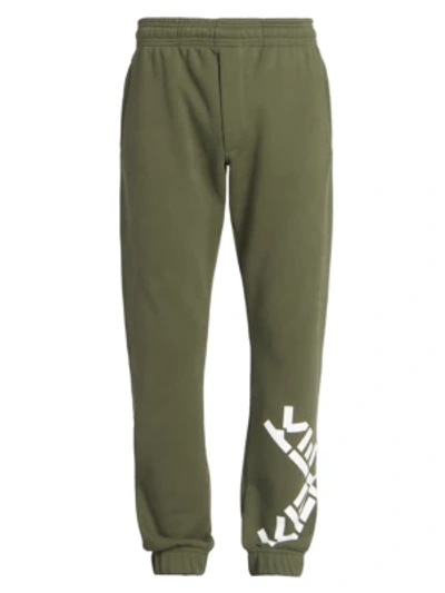 Kenzo Logo Sport Jogging Pants In Dark Khaki
