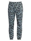 Kenzo Guepard Leopard-print Jacquard Track Pants In Black