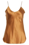 Nili Lotan Isabella Silk-satin Camisole In Whiskey