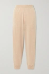 STELLA MCCARTNEY + NET SUSTAIN CROCHET-TRIMMED CASHMERE AND WOOL-BLEND TRACK PANTS