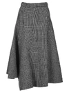 JW ANDERSON JW ANDERSON FLARED HOUNDSTOOTH MIDI SKIRT