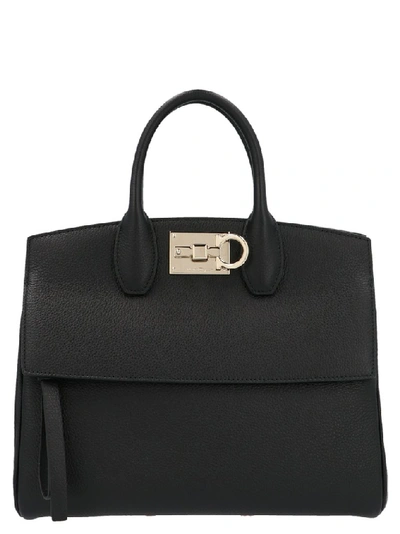 Ferragamo The Studio Small Bag In Black
