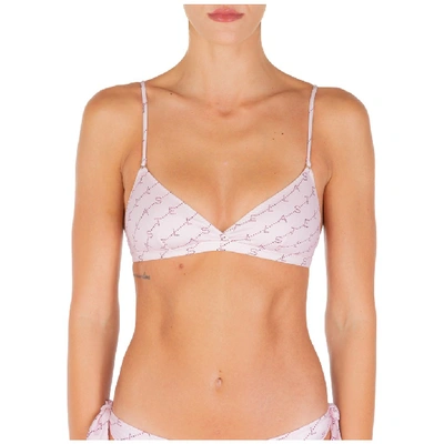 Stella Mccartney Allover Logo Print Bikini Briefs In Pink
