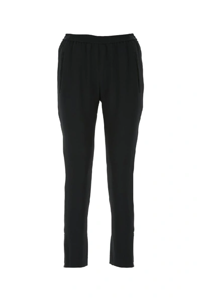 Stella Mccartney Cropped Twill Tapered Pants In Black