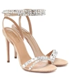 AQUAZZURA VERA 105 EMBELLISHED SANDALS,P00479531