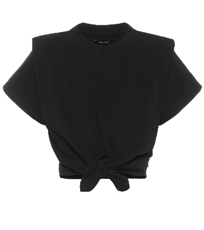 ISABEL MARANT BELITA COTTON-JERSEY CROP TOP,P00482801