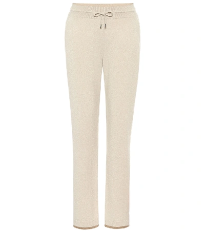 Loro Piana Beige Baby Cashmere Merano Lounge Trousers In Natural Melange