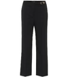VERSACE EMBELLISHED STRETCH-WOOL PANTS,P00494437