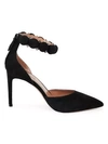 ALAÏA Bombe Ankle-Strap Suede Pumps