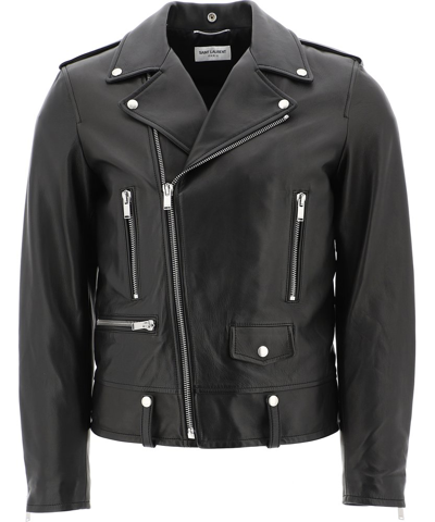 SAINT LAURENT SAINT LAURENT ZIP DETAILED BIKER JACKET