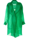 THE 2ND SKIN CO. ORGANZA TRENCH COAT