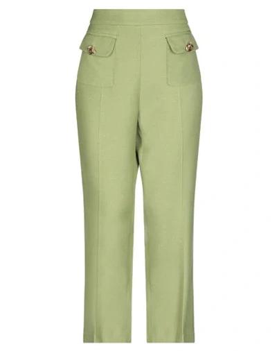 Elisabetta Franchi Cropped Pants In Green