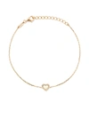 AS29 18KT YELLOW GOLD MIAMI HEART DIAMOND AND MOTHER OF PEARL BRACELET
