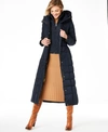 COLE HAAN HOODED DOWN MAXI PUFFER COAT