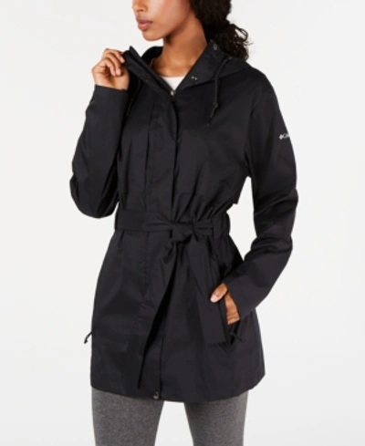 Columbia Women's Pardon My Trench Water-resistant Rain Jacket In Black