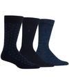 POLO RALPH LAUREN MEN'S DIAMOND DOT DRESS SOCKS, 3 PACK