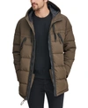 VINCE CAMUTO MEN'S LONG PARKA WITH FAUX FUR LINED HOOD