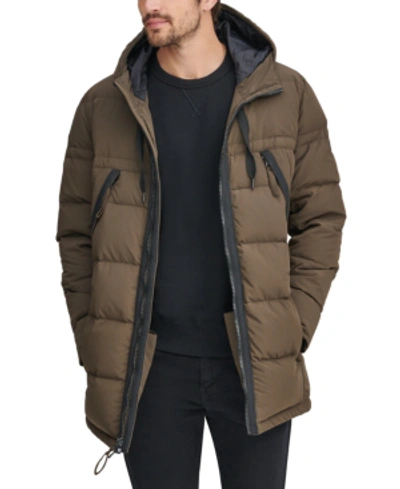 Vince Camuto Men's Long Parka With Faux Fur Lined Hood