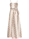 ZIMMERMANN BELLITUDE SNAKE-PRINT MAXI DRESS