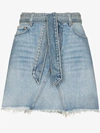 GIVENCHY BELTED DENIM MINI SKIRT