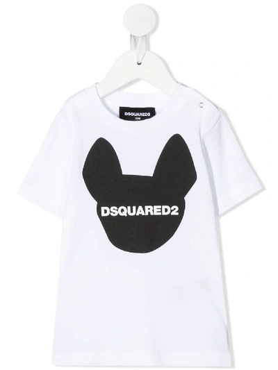 Dsquared2 Babies' Logo Print T-shirt In White