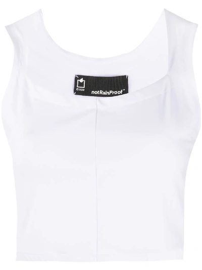 Styland Cropped Tank Top In White