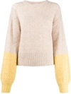 SEE BY CHLOÉ COLOUR-BLOCK BALLOON KNIT JUMPER