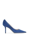 JIMMY CHOO LOVE SUEDE POINTED-TOE PUMPS 85MM