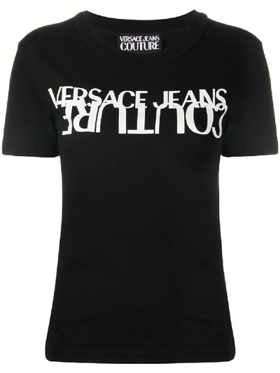 Versace Jeans Couture Logo印花t恤 In Black