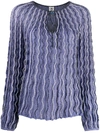 M MISSONI WAVE-PATTERN KNITTED TOP