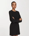 Lafayette 148 Petite Finesse Crepe Hayley Blouse In Black