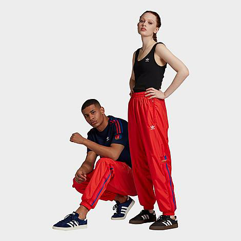 Adidas Originals Adicolor 3d Trefoil 3-stripes Track Pants In Red ...
