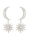 CZ BY KENNETH JAY LANE MOON AND STARBURST CUBIC ZIRCONIA DROP EARRINGS