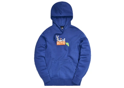 Pre-owned Kith  X Looney Tunes Carrot Hoodie Blue