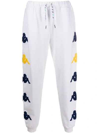 Kappa Sand Crumb Track Trousers In White