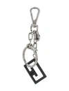 Givenchy 2g Hook Keyring In Black
