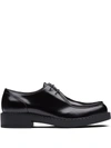 PRADA BRUSHED LEATHER DERBY SHOES