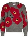 AMI ALEXANDRE MATTIUSSI FLORAL-INTARSIA JUMPER