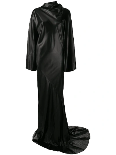 Rick Owens Draped Evening Dress In Black