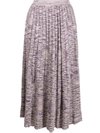 ULLA JOHNSON MARLIE PLEATED KNIT SKIRT