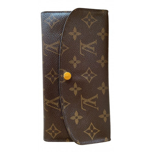 Pre-Owned Louis Vuitton Joséphine Brown Cloth Wallet | ModeSens