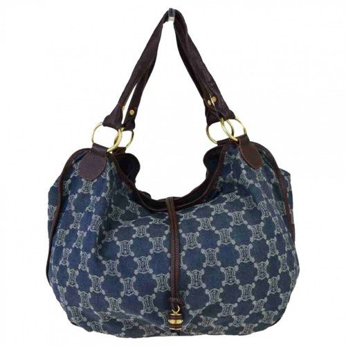 Pre-Owned Celine Triomphe Vintage Blue Denim - Jeans Handbag | ModeSens