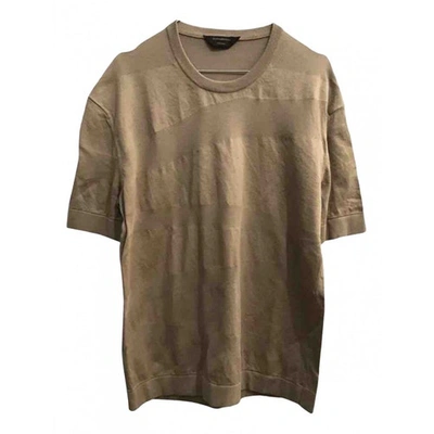 Pre-owned Ermenegildo Zegna Camel Cotton T-shirts