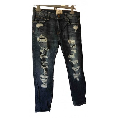 Pre-owned Current Elliott Navy Cotton Jeans