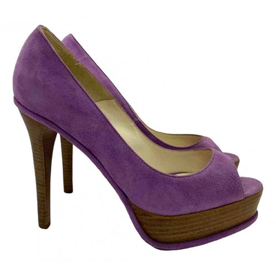 Pre-owned Brian Atwood Ankle Boots In Purple