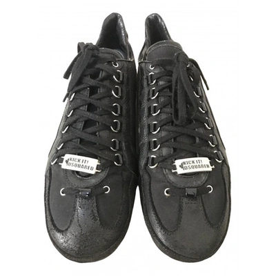 Pre-owned Dsquared2 Black Leather Trainers