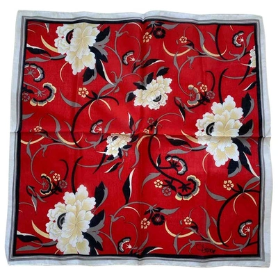 Pre-owned Diane Von Furstenberg Red Cotton Scarf